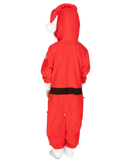Girl's Santa Jumpsuit With Fur
