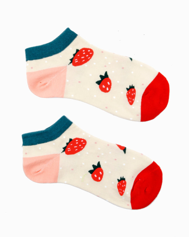 Fun Christmas Socks - Zokni Strawberry Design