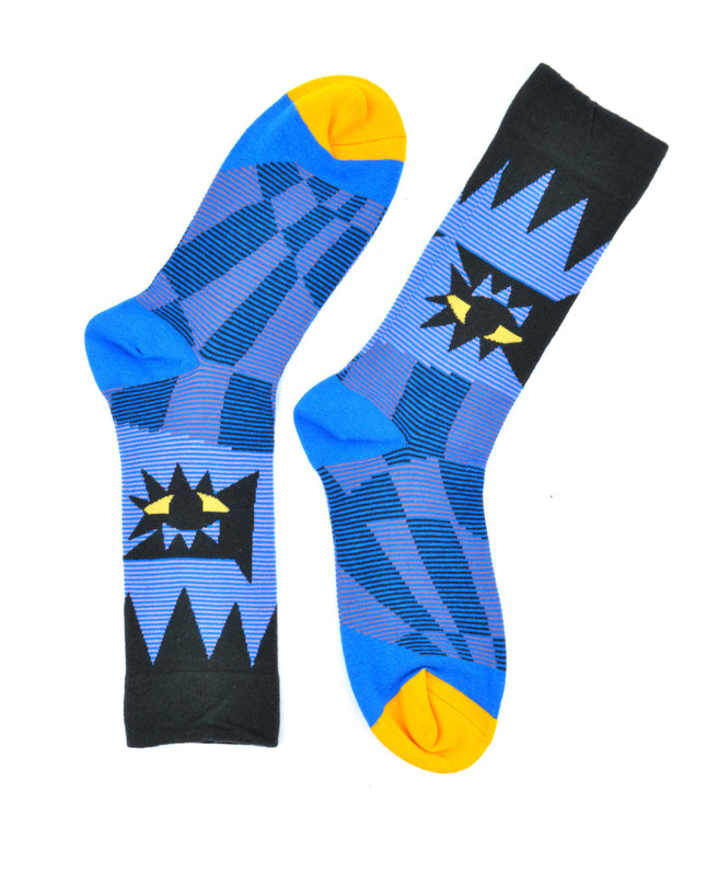 Fun Christmas Socks - Blue Eye Design