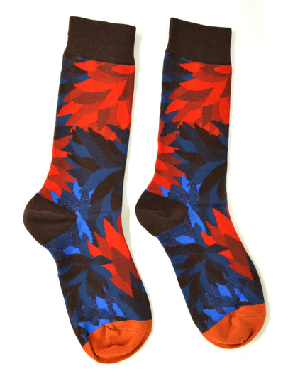 Fun Christmas Socks - Zokni Leaves Design