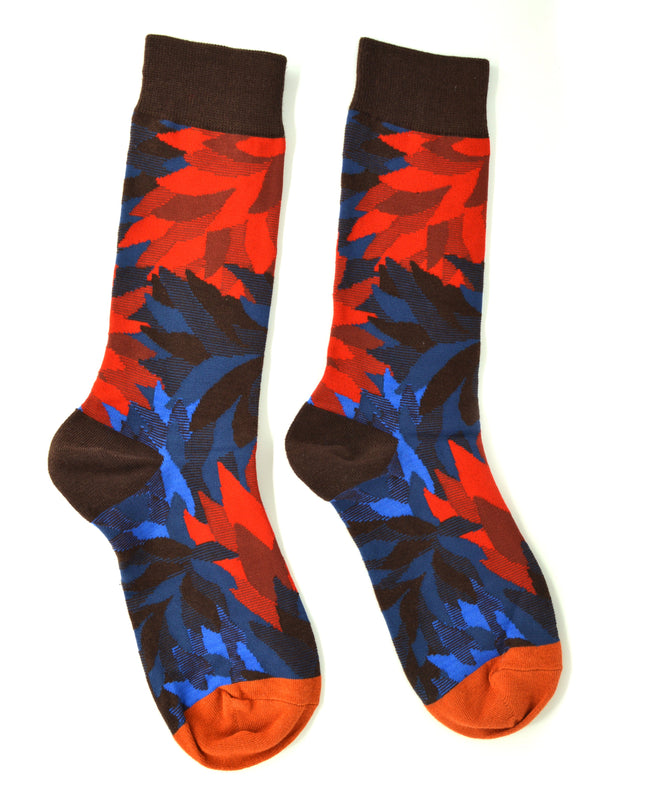 Fun Christmas Socks - Zokni Leaves Design