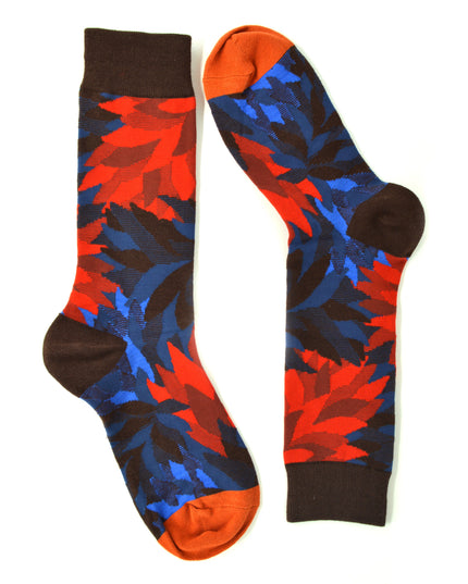 Fun Christmas Socks - Zokni Leaves Design