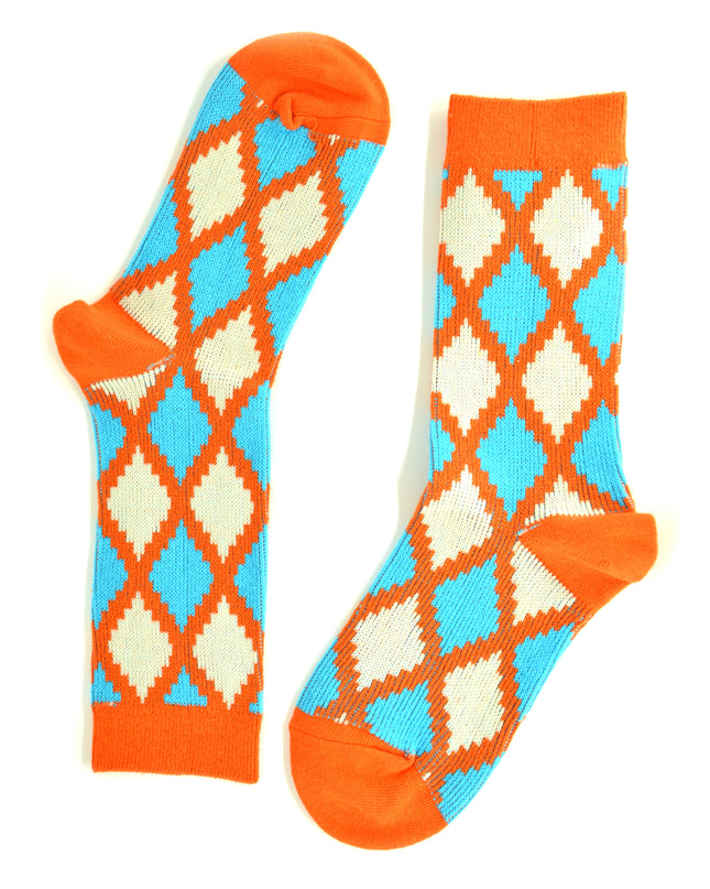 Fun Christmas Socks - Diamond Shape Design