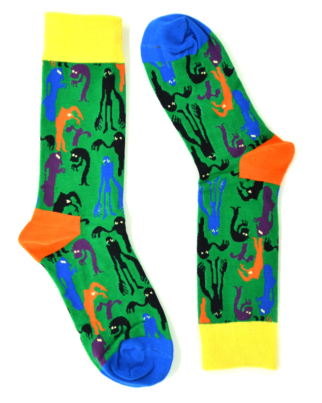 Fun Halloween Socks - Monsters Theme