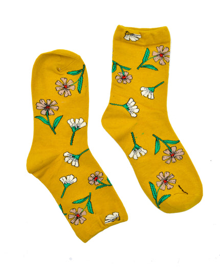 Fun Christmas Socks - Zokni Flowers IV Design