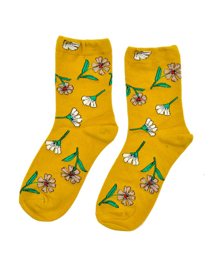 Fun Christmas Socks - Zokni Flowers IV Design